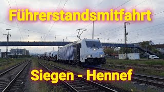 Führerstandsmitfahrt von Siegen Hbf nach Hennef (Sieg) über Betzdorf (Sieg) und Eitorf