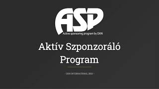 ASP- Aktív Szponzoráló Program - bemutató webkonferencia