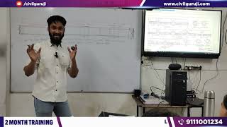 How to Calculate Cutting Length of Slab Beam with Lap | BBS Live Presentation | Civil Guruji Bhopal