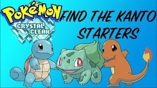 Pokemon Crystal Clear - How to Find the Kanto Starters Bulbasaur, Charmander and Squirtle