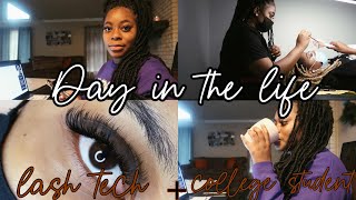 DAY IN THE LIFE OF A *virtual* COLLEGE STUDENT + LASH TECH | Aniyah Elyse