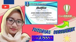 CARA MEMBUAT SERTIFIKAT DI COREL DRAW X7 ~ Jihan Tiara