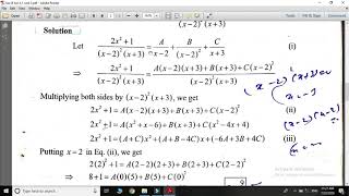 MATH GRADE 10 LEC#66 PARTIAL FRACTIONS CASE#2 (EXPLANATION+RELATED EXAMPLES)