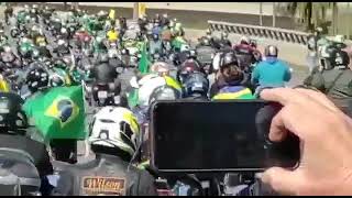 PATRIOTAS FAZEM MOTOCIATA NA RODOVIA BANDEIRANTES COM A ANHANGUERA