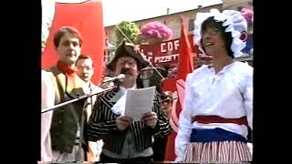 1989: una ghigliottina in piazza per i cassintegrati della CGIL