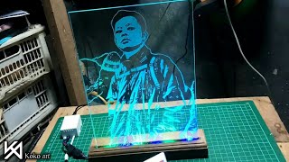 Make a glass engraver art