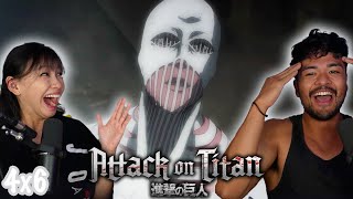 The War Hammer Titan !!! | Girlfriend Reacts To Attack On Titan 4X6 REACTION!