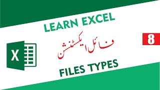 MS Excel 2016 Full Course in Urdu/Hindi - MS Excel 2016 Tutorial 8 - What is Extension of Excel File