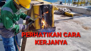 Cara menghilangkan bekas las menggunakan cutting tourch