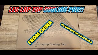 LED LAP TOP COOLER FROM AMAZON OR CHINA AND HAS A TON OF FANS ON IT..😁😁😁🤯🤯🤯🤯❤️😂