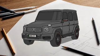 HOW TO DRAW A MERCEDES G63 G wagon / EASY STEP BY STEP