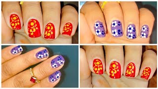 Top 2 Easy Nailart competition for shorts Nail || simple naildesign at Home || flowers & Dotticure