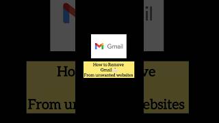 How to Remove Gmail 📩 from 3rd party websites and Apps | #shorts #gmail #security