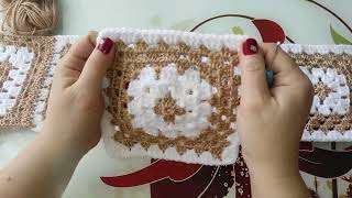 Tığ işi motifli kar beresi yapımı. Making a snow beret with crochet motifs. #takipet #herkes