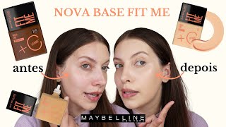 NOVA BASE FIT ME MAYBELLINE com VITAMINA C e FPS50 | Fresht Tint Maybelline