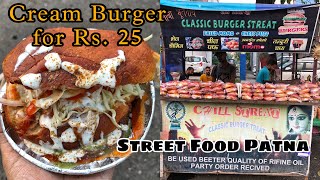 Making of Creamy Paneer Burger | Street Food Patna #humbiharsehain