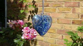 Sienna Glass 12 cm Blue Heart