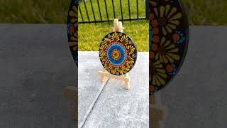 Easy Dot Mandala Painting on Small Round Wooden Board/Coasters