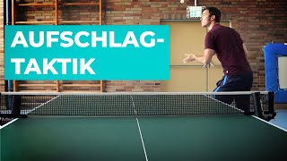 Tischtennis Aufschlag-Taktik und Aufschlagfinten