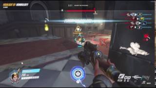 Mercy helps move the payload