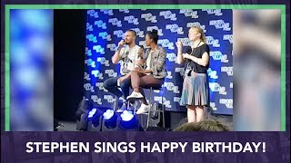 Stephen Amell singing happy birthday to a fan