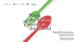 Week of the Italian Cuisine in the World (Seneca Masterclass)