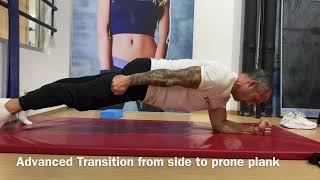 Ultimate core-Advanced transition from side to prone plank