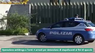 Operazione antidroga a Terni: 4 arresti per detenzione di stupefacenti ai fini dei spaccio