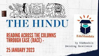 Daily Newspaper Discussion | RACE | 25 January 2023 | EduMandala #thehinduanalysis #dailynewspaper