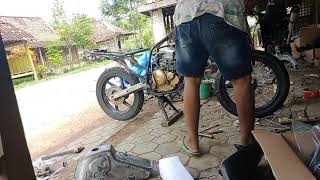 YAMAHA SCORPIO 225 CC MODIF CRF/ part 1/ pesenan orang Kalimantan