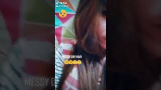 #messy dry hair #tiktok ||#kristel santos