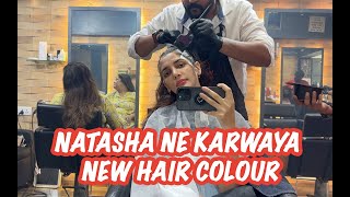 Natasha ne karawaya Naya Hair Color I ASHISH BISHT I NATASHA SINGH