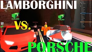 Roblox Jailbreak - LAMBORGHINI KILLS PORSCHE in RACE