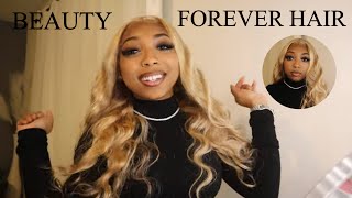 MILK BLONDE 13x4 BUSS DOWN WIG INSTALL FT. BEAUTY FOREVER HAIR | Shalaya Dae