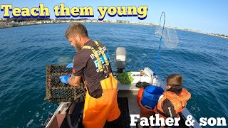 Father & Son Boating For Lobsters 🦞