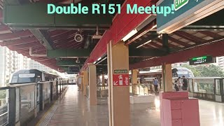 [EWL] Double R151 Meetup -- SMRT R151s 823/824 & 827/828 at Lakeside