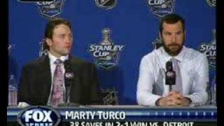 Post Game Interviews - Stars Vs Red Wings Game 5