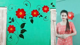 Wall Painting Design// Best Wall Decoration Idea...