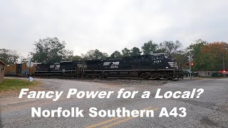 Fancy Power for a Local? Norfolk Southern A43 at Belle Mina with AC44C6M, SD70ACe