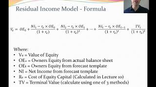 Lecture 9B - Valuation 2 - Residual Income Model