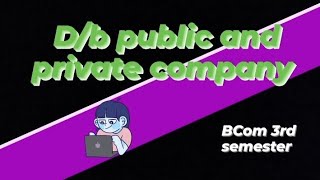 Difference between public and private company for Bcom 3rd semester Important question#bcom #viral