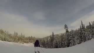 Erin skiing Crazy Horse at Big Sky resort