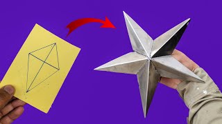 Very Simple way To Make Iron STAR🌟 . How to make star from steel #diy