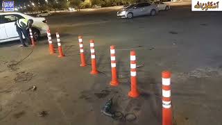 Traffic cones installation/What is traffic cones/How to install traffic border  @bakhshtechnical