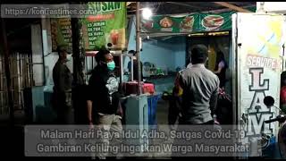 Malam Hari Raya Idul Adha, Satgas Covid-19 Gambiran Keliling Ingatkan Warga Masyarakat