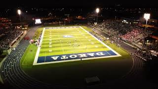 Dakota high school night football game.