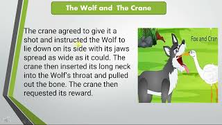 The Wolf and The Crane   A short Moral Story