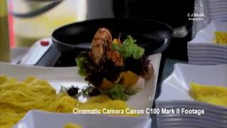 Cinematic Camera C100 Mark ll Footage, Food Sample