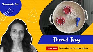 Diy thread tray/// Tray from thread/// સરળતાથી બનાવો દોરી માંથી ટરે્