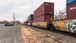 NS 4565 AC44C6M leads a short NS 26X w/ a friendly crew through south Plainfield